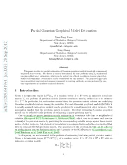 Partial Gaussian Graphical Model Estimation