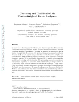 Clustering and Classification via Cluster-Weighted Factor Analyzers
