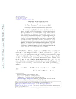 Twisted particle filters