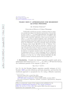 Nearly root-n approximation for regression quantile processes