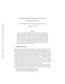 Semisupervised Classifier Evaluation and Recalibration