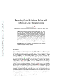 Learning Onto-Relational Rules with Inductive Logic Programming