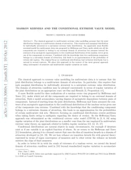 Markov Kernels and the Conditional Extreme Value Model