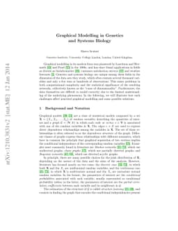 Graphical Modelling in Genetics and Systems Biology
