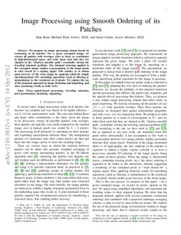 Image Processing using Smooth Ordering of its Patches