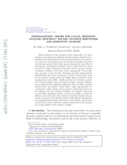 Semiparametric theory for causal mediation analysis: Efficiency bounds,
  multiple robustness and sensitivity analysis