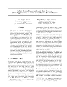 Lifted Relax, Compensate and then Recover: From Approximate to Exact
  Lifted Probabilistic Inference