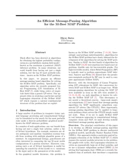 An Efficient Message-Passing Algorithm for the M-Best MAP Problem