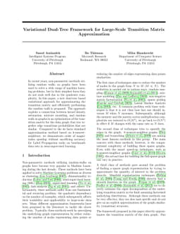 Variational Dual-Tree Framework for Large-Scale Transition Matrix
  Approximation