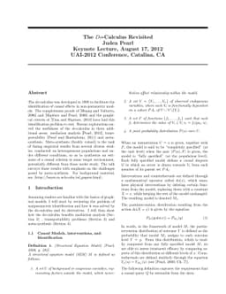 The Do-Calculus Revisited