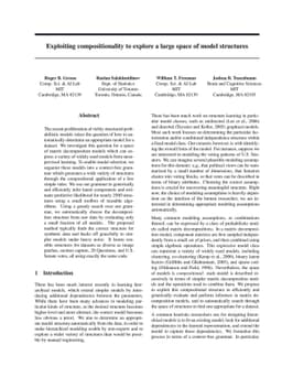 Exploiting compositionality to explore a large space of model structures