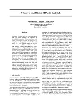 A Theory of Goal-Oriented MDPs with Dead Ends