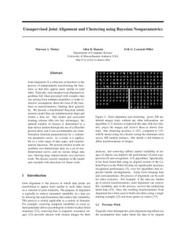 Unsupervised Joint Alignment and Clustering using Bayesian
  Nonparametrics