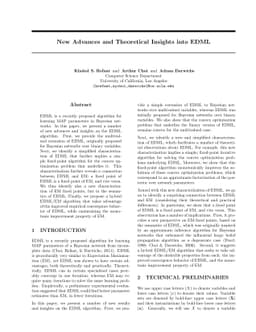 New Advances and Theoretical Insights into EDML
