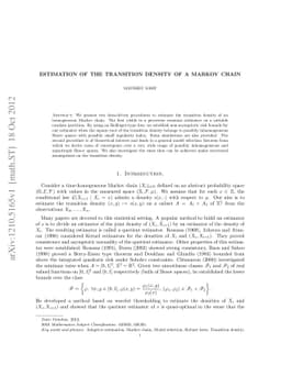 Estimation of the transition density of a Markov chain