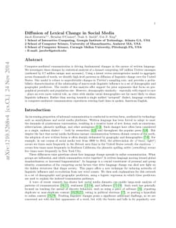 Diffusion of Lexical Change in Social Media