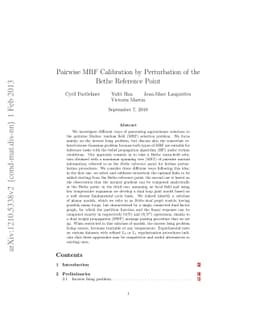 Pairwise MRF Calibration by Perturbation of the Bethe Reference Point
