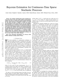Bayesian Estimation for Continuous-Time Sparse Stochastic Processes