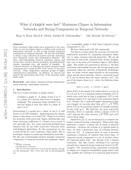 What if CLIQUE were fast? Maximum Cliques in Information Networks and
  Strong Components in Temporal Networks