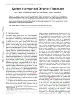 Nested Hierarchical Dirichlet Processes