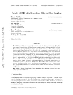 Parallel MCMC with Generalized Elliptical Slice Sampling