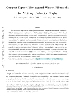 Compact Support Biorthogonal Wavelet Filterbanks for Arbitrary
  Undirected Graphs