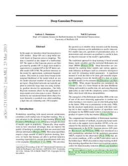 Deep Gaussian Processes