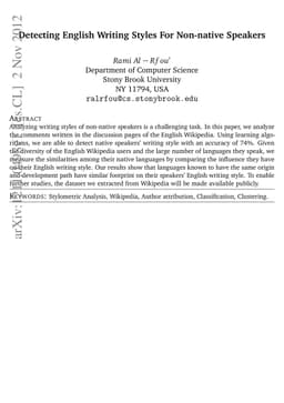 Detecting English Writing Styles For Non-native Speakers