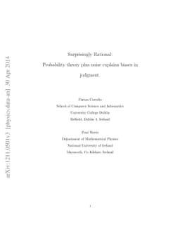 Surprisingly Rational: Probability theory plus noise explains biases in
  judgment