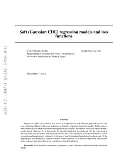 Soft (Gaussian CDE) regression models and loss functions