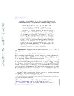 Needles and Straw in a Haystack: Posterior concentration for possibly
  sparse sequences