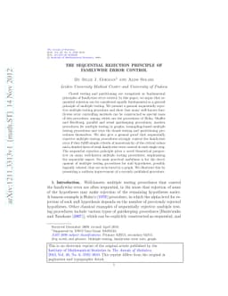 The sequential rejection principle of familywise error control