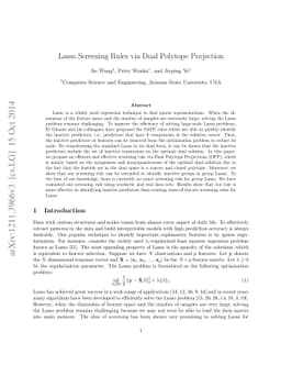 Lasso Screening Rules via Dual Polytope Projection