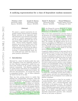 A unifying representation for a class of dependent random measures