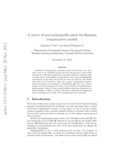 A survey of non-exchangeable priors for Bayesian nonparametric models