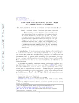 Estimation of extreme risk regions under multivariate regular variation