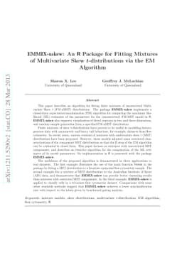 EMMIX-uskew: An R Package for Fitting Mixtures of Multivariate Skew
  t-distributions via the EM Algorithm