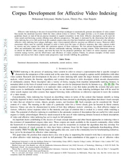 Corpus Development for Affective Video Indexing