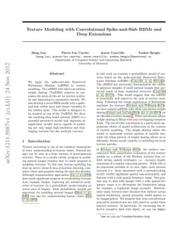 Texture Modeling with Convolutional Spike-and-Slab RBMs and Deep
  Extensions