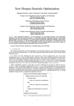 New Hoopoe Heuristic Optimization