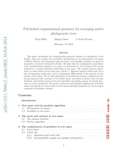 Polyhedral computational geometry for averaging metric phylogenetic
  trees