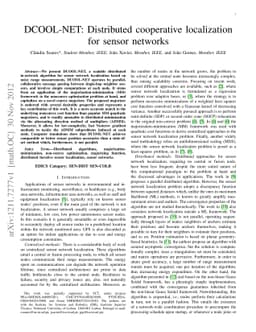 DCOOL-NET: Distributed cooperative localization for sensor networks
