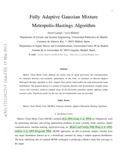 Fully Adaptive Gaussian Mixture Metropolis-Hastings Algorithm