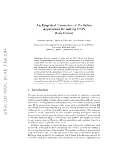 An Empirical Evaluation of Portfolios Approaches for solving CSPs