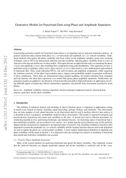 Generative Models for Functional Data using Phase and Amplitude
  Separation