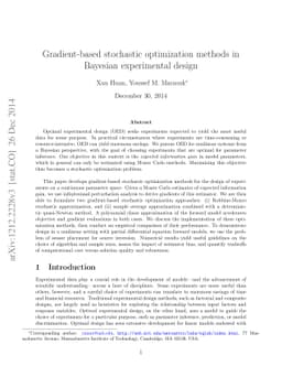 Gradient-based stochastic optimization methods in Bayesian experimental
  design