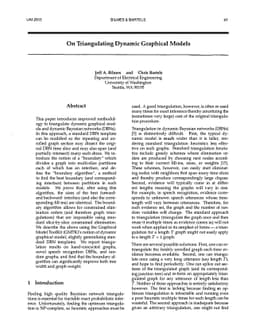 On Triangulating Dynamic Graphical Models