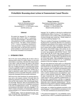 Probabilistic Reasoning about Actions in Nonmonotonic Causal Theories