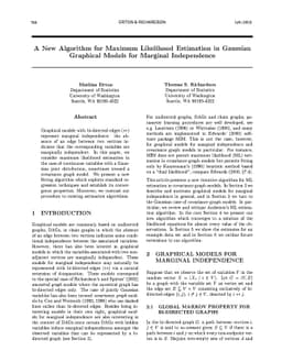 A New Algorithm for Maximum Likelihood Estimation in Gaussian Graphical
  Models for Marginal Independence