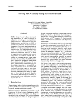 Solving MAP Exactly using Systematic Search